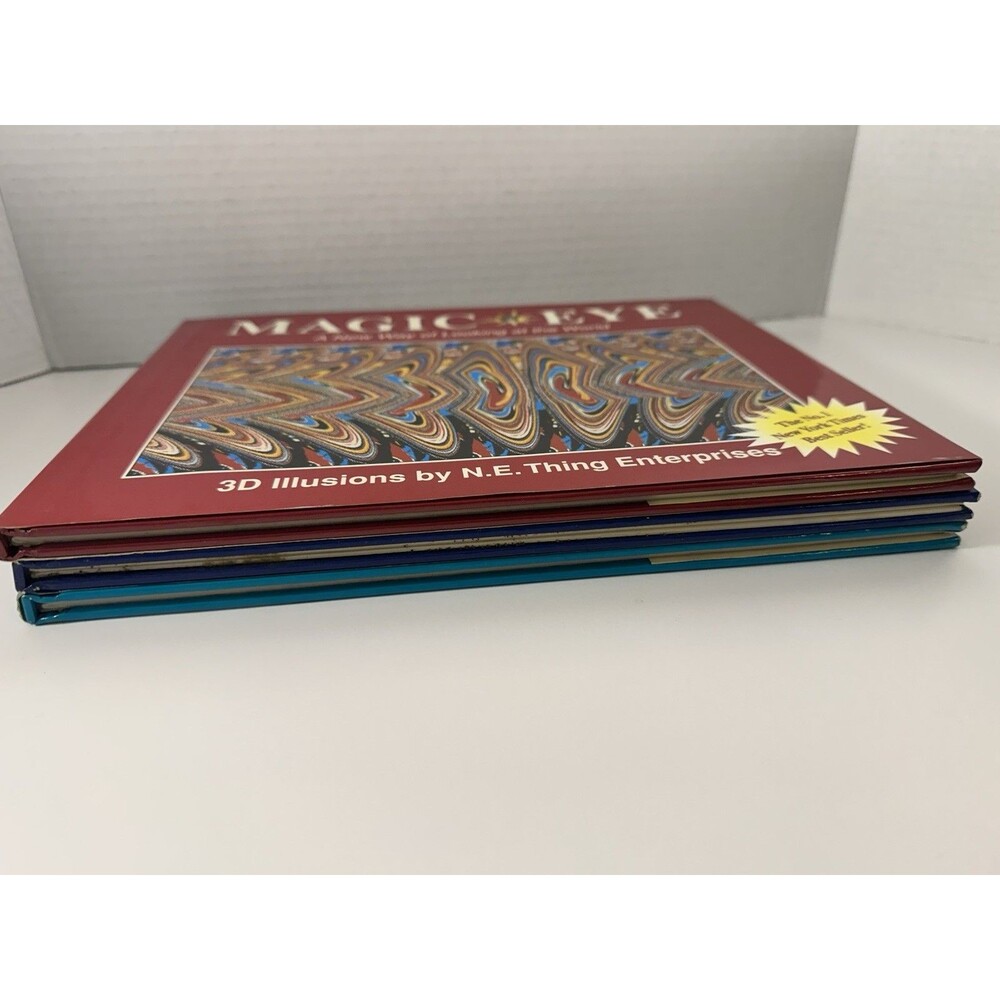 Magic Eye 3D Illusions Hardcover Books Volumes 1 Thru 3 With Jackets Nice Fun - Picture 3 of 10